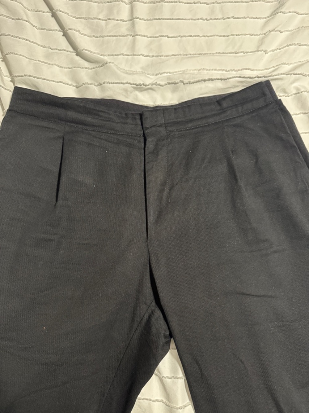 Giorgio Armani black pleated pants.